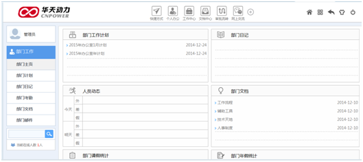 华天动力OA系统试用报告之部门工作篇