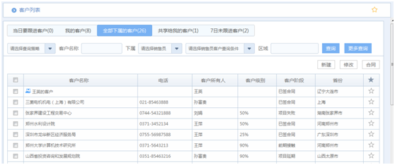 华天动力OA系统试用笔记之客户管理篇