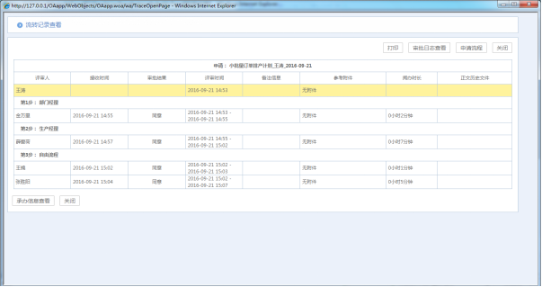 华天动力OA中的审批流程（三）半自由流程