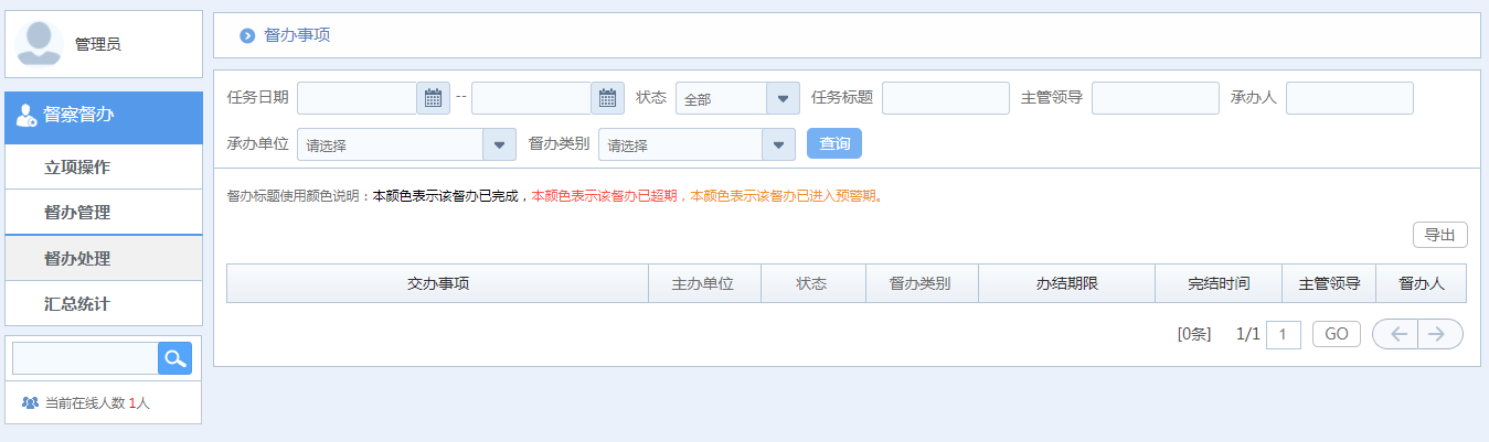 华天动力OA系统体验之督查督办