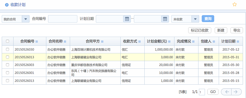 华天动力OA系统体验之客户管理（二）