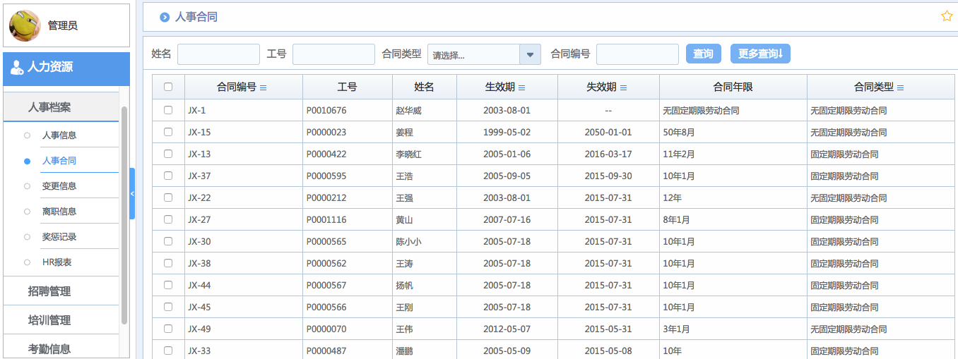 华天动力OA系统体验之人力资源管理（一）