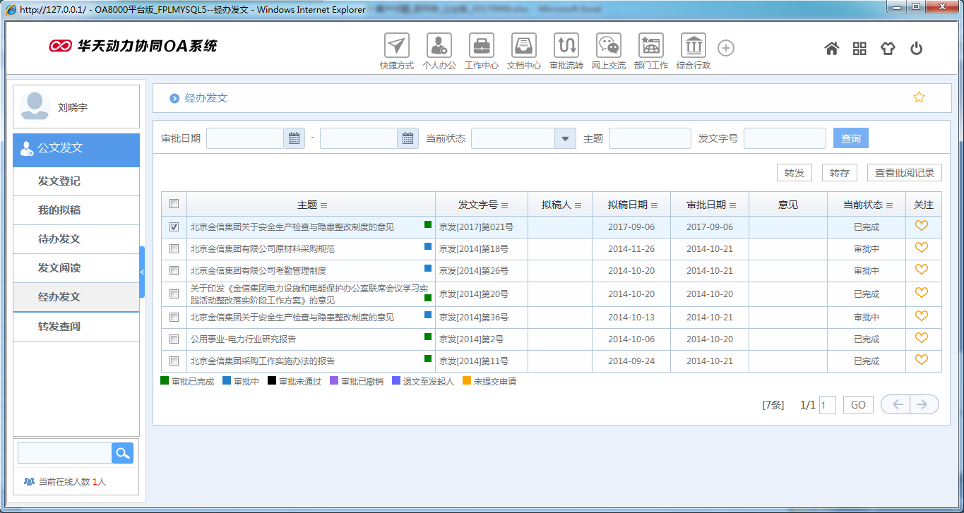 OA系统如何实现公文分发和转发的收回功能