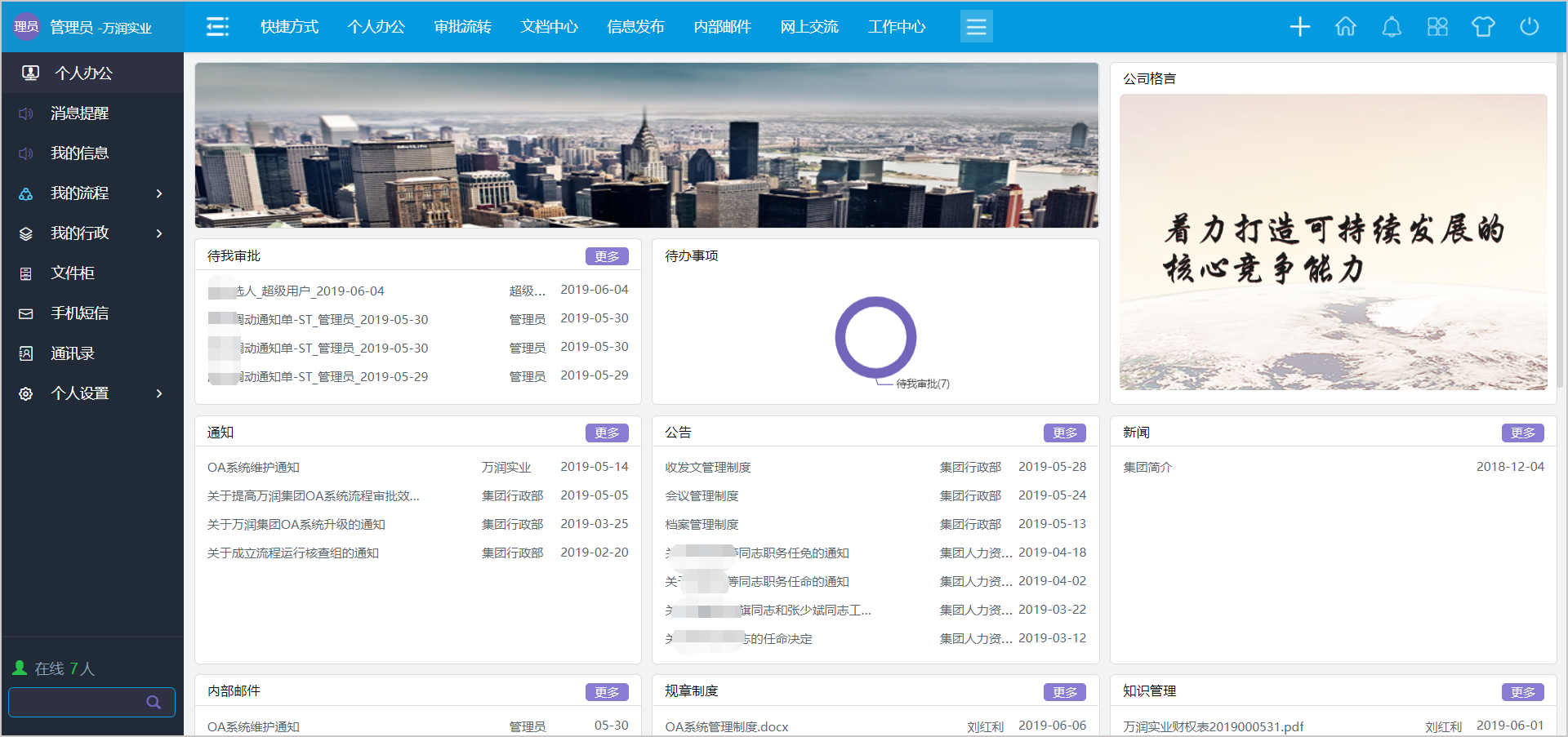 河南万润实业集团再度携手华天动力OA系统打造智慧决策平台