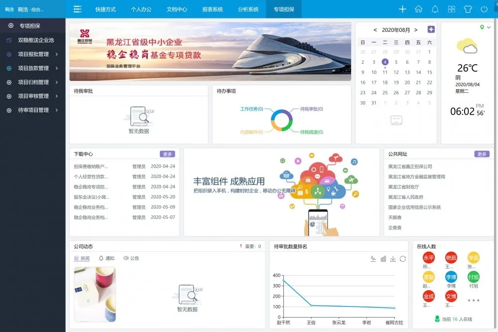 华天动力OA协助鑫正担保“双稳平台”通过“等保三级”审验